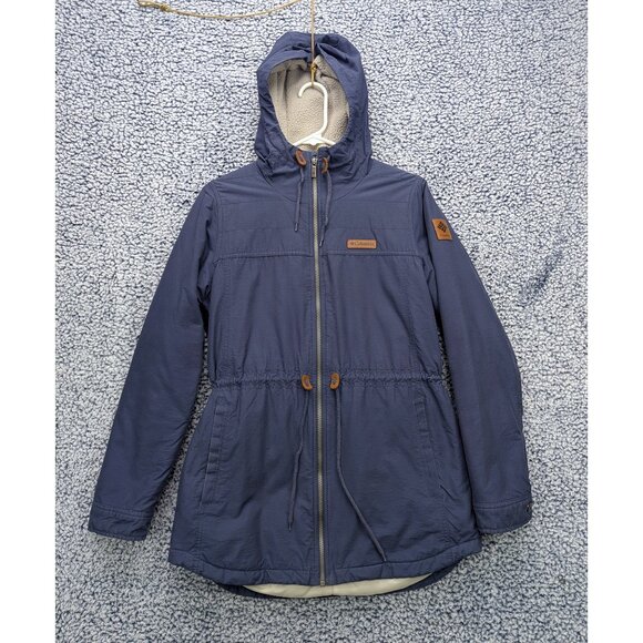 Columbia Jackets & Blazers - Columbia Chatfield Hill Jacket Womens S Long Sherpa Lined Outdoor Full Zip Blue